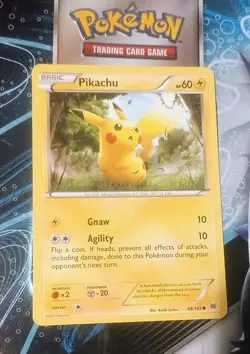 Pikachu Pokemon card, 48/162 from the 2015 XY Breakthrough set. - Image 1