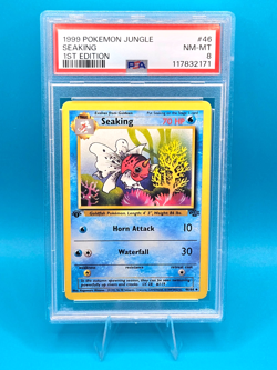 Pokemon Card 46/64 Seaking 1st Edition Jungle English - PSA 8 NEW CERT - Image 1