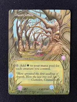 MtG Gaea's Cradle Urza's Saga Altered Extended Art - Lightly Played rear - Image 1