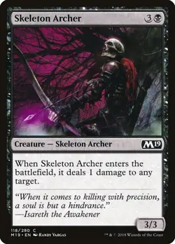 Skeleton Archer 4x FOIL M19 MTG Core Set 2019 Common MINT black - Image 1