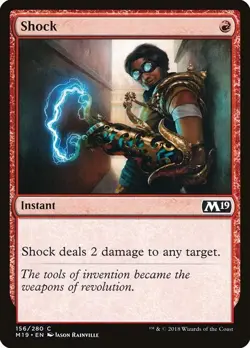 Shock 4x FOIL M19 MTG Core Set 2019 Common MINT red - Image 1