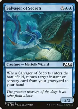 Salvager of Secrets 2x FOIL M19 MTG Core Set 2019 Common MINT blue - Image 1