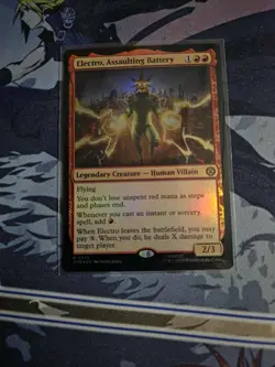 MTG Electro, Assaulting Battery FOIL #0076 Marvel's Spider-Man NM - Image 1