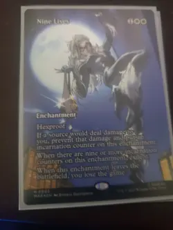 1x Nine Lives 0003, Borderless Art Foil, Spider-Man Marvel Eternal Legal, MTG NM - Image 1