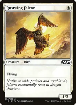 Rustwing Falcon 4x FOIL M19 MTG Core Set 2019 Common MINT white - Image 1