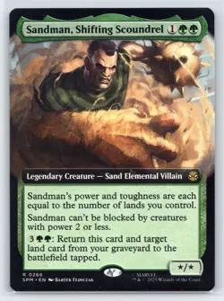 Sandman, Shifting Scoundrel Extended Art MTG Marvel's Spider-Man (SPM) Regular - Image 1