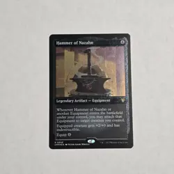 Hammer of Nazahn Foil Etched MTG Commander Masters NM-M Condition 606 - Image 1