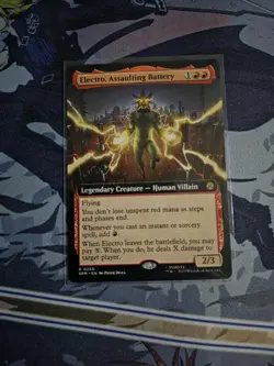 Electro, Assaulting Battery - Extended Art SPM NM MTG 260 - Image 1
