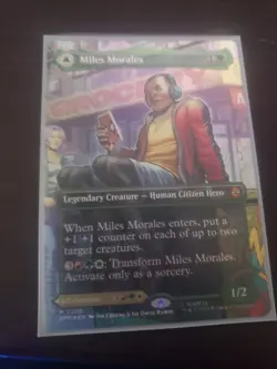 NM Borderless Foil Miles Morales, MTG, Marvel's Spider-Man, Magic, 200 - Image 1