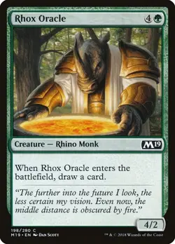 Rhox Oracle 4x FOIL M19 MTG Core Set 2019 Common MINT green - Image 1