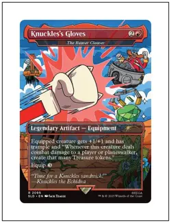 1x Knuckles's Gloves - The Reaver Cleaver, Secret Lair Sonic, Magic MTG NM - Image 1