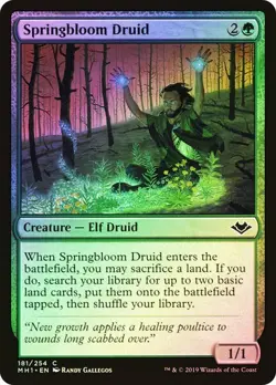 Springbloom Druid FOIL - 181/254 - Common - Modern Horizons MH1 MTG - Image 1