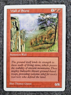 Wall of Stone Light Play, English Magic the Gathering MTG 5th Edition..(DS3D1K9) - Image 1