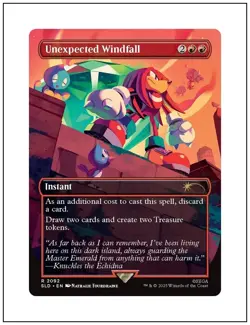 1x Unexpected Windfall, Secret Lair Sonic the Hedgehog, Magic MTG NM - Image 1