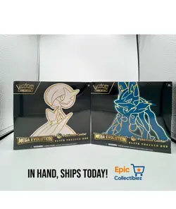 POKEMON CENTER Mega Evolution Gardevoir & Lucario ETB Elite Trainer Box In Hand - Image 1