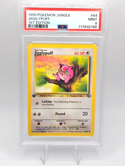 Pokemon Card 54/64 Jigglypuff 1st Edition Jungle English - PSA 9 NEW CERT - Image 1