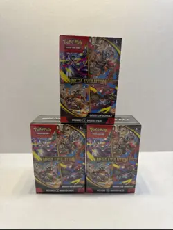 Pokemon Mega Evolution Booster Bundle New Sealed Lot of 3 - Image 1