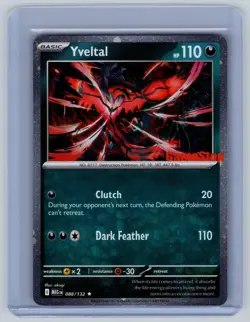 Yveltal Rare ME01: Mega Evolution 088/132 NM GAMESTOP Stamp Promo Pokemon TCG - Image 1