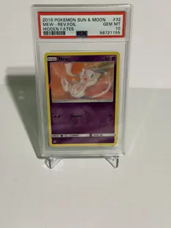 2019 POKEMON SUN & MOON HIDDEN FATES #32 MEW-REVERSE FOIL PSA 10 - Image 5