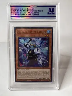 Yugioh! Zuijin of the Ice Barrier SDFC-EN005 Ultra Rare 1st Edition NM CCG 8 - Image 1