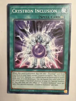Crystron Inclusion SUDA-EN061 Yugioh! Supreme Darkness 1st Edition NM - Image 1