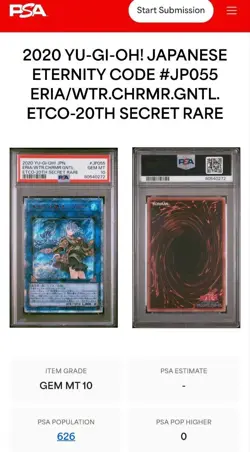 PSA 10 Aussa Area the Water Charmer Gentle 20th Secret Rare YuGiOh ETCO - Image 3