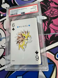 PSA10 2000 POKEMON GOLD VERSION PLAYING CARDS 028 SANDSLASH 6 OF CLUBS POP3 - Image 4