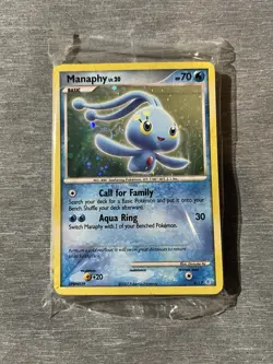 Manaphy 4/12 DP Trainer Kit Half Deck Holo Rare Pokemon Card SEALED Mint Swirl - Image 1