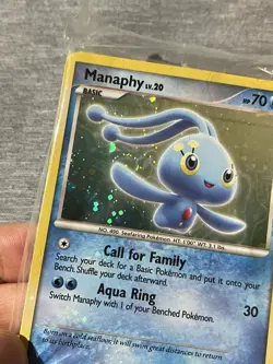 Manaphy 4/12 DP Trainer Kit Half Deck Holo Rare Pokemon Card SEALED Mint Swirl - Image 2