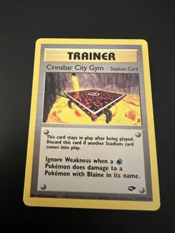 Cinnabar City Gym 113/132 Gym Challenge Unlimited 2000 Pokemon Card Uncommon NM - Image 1