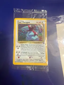 🌟 COOL PORYGON Pokemon Card - SEALED - WOTC Black Star Promo #15 - HOLO NM 🌟 - Image 1