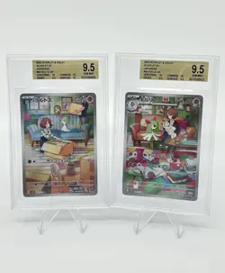 BGS 9.5 Pokemon Card Japanese Ralts #083 Kirlia #084 Art Rare 2 Card Set AR - Image 1