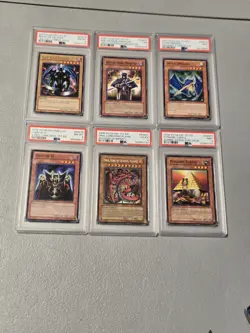 Vintage Yu-Gi-Oh! Psa Graded Card Lot Of 6 Cards 1996 1st Edition Cards Cheap! - Image 1