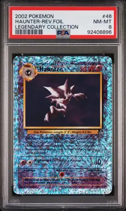 Haunter Reverse Holo Foil Legendary Collection Pokemon Card - PSA 8 NM MINT - Image 1