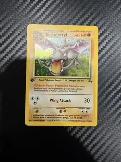 1st Edition Aerodactyl 1/62 Fossil Holo 1999 Pokemon Card - Image 1