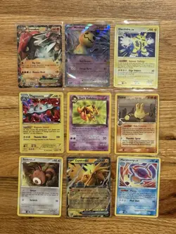 Pokemon Cards Bundle Lot Of 9 Vintage Modern EX Rare Groudon Zapdos Dark Kadabra - Image 1