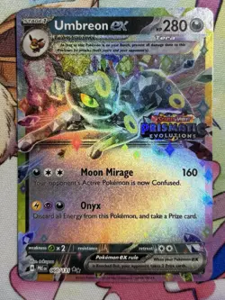 Umbreon Ex 060/131 Prismatic Evolutions Stamped Promo Card NM - Image 1