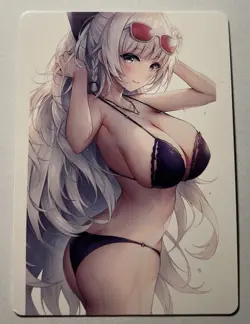 SEXY HEROINE WAIFU Vittorio Veneto AZUR LANE ACG PREMIUM TRIM HOLOFOIL CARD NM - Image 2