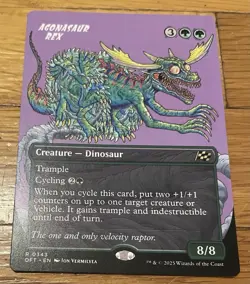 Agonasaur Rex Full Art Rare MTG Card! - Image 1