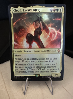 MTG FOIL Cloud, Ex-SOLDIER - FINAL FANTASY Commander #002 - Image 1