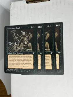 1995 Magic The Gathering Ice Age Dance of the Dead X 4 - Light Play - Image 1