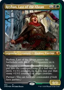 MTG Reyhan, Last of the Abzan (Foil Etched) - Foil, NM-Mint, English Commander L - Image 1