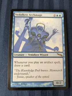 Vedalken Archmage - Mirrodin Rare - LP - MTG Magic the Gathering - Image 1