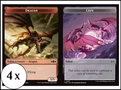 MTG - 4 x Copy / Dragon (0014) Token - Tarkir: Dragonstorm - Playset 4x x4 - Image 1