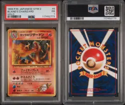 PSA 1 Blaine’s Charizard Holo #6 1999 Pokemon Japanese Gym 2 Unique! - Image 3