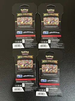 Pokemon TCG: Mega Evolution Sleeved Booster Packs Lot Of 4 - Full Art Set - Image 2