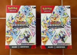 Pokemon Scarlet & Violet Prismatic Evolutions Booster Bundle TCG - Set of 2 NEW - Image 1