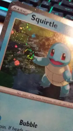 Pokemon TCG Squirtle 048 Holo HD Swirl 151 Cosmos Holo Black Star Promo - Image 2