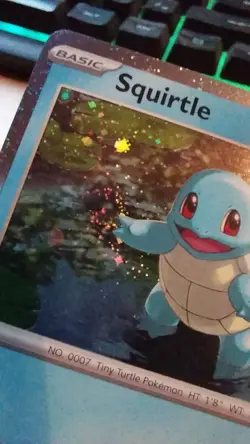 Pokemon TCG Squirtle 048 Holo HD Swirl 151 Cosmos Holo Black Star Promo - Image 4