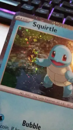 Pokemon TCG Squirtle 048 Holo HD Swirl 151 Cosmos Holo Black Star Promo - Image 5